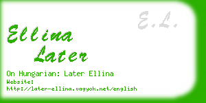 ellina later business card